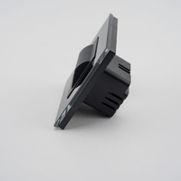 Lampa de Veghe LED cu Lumina Alb - Neutra LUXION cu Rama de Sticla, negru