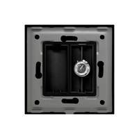 Priza TV cu Rama din Sticla LUXION, negru