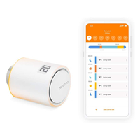 Cap termostat Netatmo, Wi-Fi, Control aplicatie, Programare, 4 Culori interschimbabile