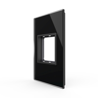 Rama din sticla Livolo standard Italian 2 module - Serie noua, negru