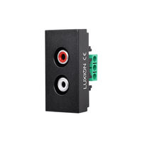 Modul Priza Audio 1M LUXION, Standard Italian, negru