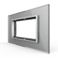 Rama din sticla Livolo standard Italian 4 module - Serie noua, gri