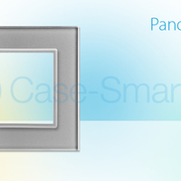 Rama priza simpla Livolo din sticla, gri