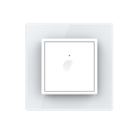 Intrerupator Simplu cu Touch LIVOLO cu Rama din Sticla - Protocol ZigBee EC, alb