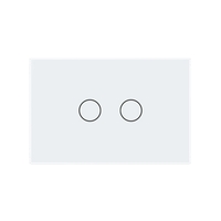 Panou Intrerupator Dublu cu Touch LIVOLO Din Sticla, Standard Italian, alb