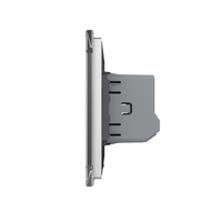 Intrerupator Dublu Cap Scara / Cruce cu Touch LIVOLO - Serie Noua, gri