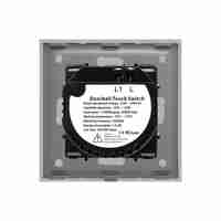 Buton Sonerie cu Touch, cu Revenire, din Sticla LUXION, gri