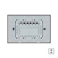 Intrerupator cu touch pentru draperie Livolo din sticla, Standard italian, negru