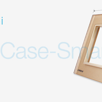 Rama priza simpla Livolo din sticla, auriu