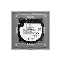 Intrerupator Wi-Fi Draperie cu Touch din Sticla LUXION, gri