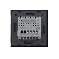 Intrerupator Simplu Cap Scara / Cruce cu Touch LIVOLO din Sticla - Protocol ZigBee EC, negru