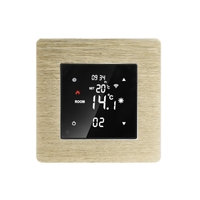 Termostat Wi-Fi pentru incalzirea electrica LUXION cu Rama din Aluminiu, auriu