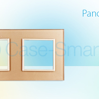 Rama priza dubla Livolo din sticla, auriu