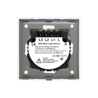 Intrerupator Cvadruplu Wi-Fi + RF433 cu Touch din Sticla LUXION, alb