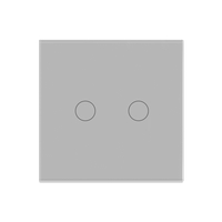 Intrerupator Dublu Wi-Fi + RF433 cu Touch din Sticla LUXION, gri