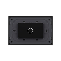 Panou intrerupator simplu cu touch Livolo din sticla, standard Italian - Serie noua, negru