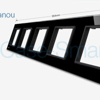 Rama cvintuplu din sticla Livolo, negru