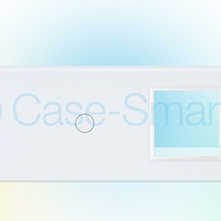 Panou 2 intrerupatoare simple cu touch si priza Livolo din sticla, alb