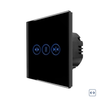 Intrerupator Draperie cu Touch din Sticla LUXION, negru