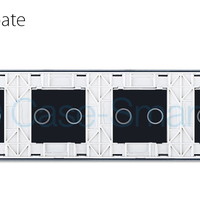Panou intrerupator dublu+dublu+dublu+dublu cu touch Livolo din sticla, alb