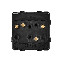 Modul Intrerupator Dublu Mecanic cu Reset / Revenire LUXION, negru