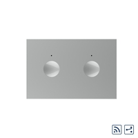 Modul intrerupator dublu cap scara / cruce wireless cu touch Livolo standard Italian, Serie noua, gri