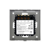 Intrerupator Dublu Wi-Fi cu Touch din Sticla LUXION, auriu