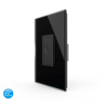 Intrerupator Simplu cu Touch Livolo cu Rama Din Sticla 1M, Zigbee EC, negru