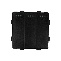 Modul Intrerupator Triplu Cap Scara Mecanic LUXION, negru