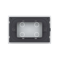 Panou intrerupator cvadruplu cu touch Livolo din sticla, standard Italian - Serie noua, alb