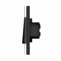 Buton de Sonerie Mecanic LUXION cu Rama din Sticla, negru