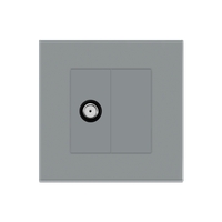 Priza TV Satelit cu Rama din Sticla LUXION, gri