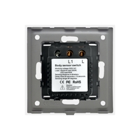 Senzor de Miscare PIR LUXION cu Rama din Sticla, auriu