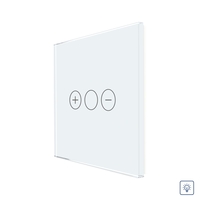 Panou Intrerupator Variator cu Touch Din Sticla LUXION, alb