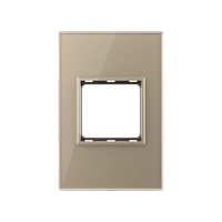 Rama din sticla Livolo standard Italian 2 module - Serie noua, auriu