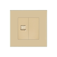 Priza Telefon + Blank cu Rama din Sticla LUXION, auriu