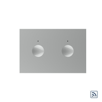 Modul intrerupator dublu wireless cu touch Livolo standard Italian, Serie noua, gri