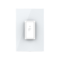 Intrerupator Simplu cu Touch Livolo cu Rama Din Sticla 1M, Zigbee EC, alb