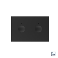Modul intrerupator dublu wireless cu touch Livolo standard Italian, Serie noua, negru