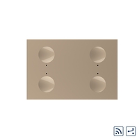 Modul intrerupator cvadruplu cap scara / cap cruce wireless cu touch Livolo standard Italian, Serie noua, auriu