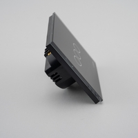 Intrerupator Triplu cu Touch din Sticla LUXION, negru