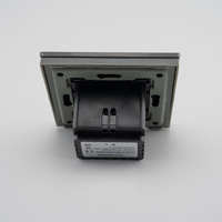 Lampa de Veghe LED cu Lumina Alb - Neutra LUXION cu Rama de Sticla, gri