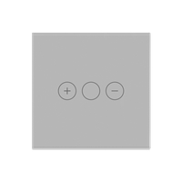 Panou Intrerupator Variator cu Touch Din Sticla LUXION, gri