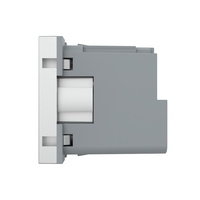 Priza simpla Livolo fara rama din sticla, alb