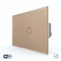 Intrerupator Simplu Cap Scara / Cruce Wi-Fi cu Touch LIVOLO, standard italian – Serie Noua, auriu