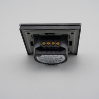 Intrerupator Triplu cu Touch din Sticla LUXION, negru