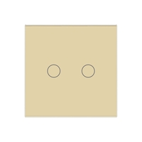 Panou Intrerupator Dublu cu Touch Din Sticla LUXION, auriu
