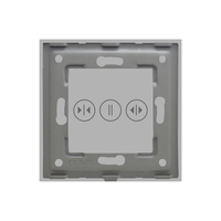 Panou Intrerupator Draperii cu Touch Din Sticla LUXION, gri