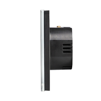 Intrerupator Dublu cu Touch din Sticla LUXION, protocol ZigBee, negru