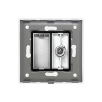 Priza TV Satelit cu Rama din Sticla LUXION, alb